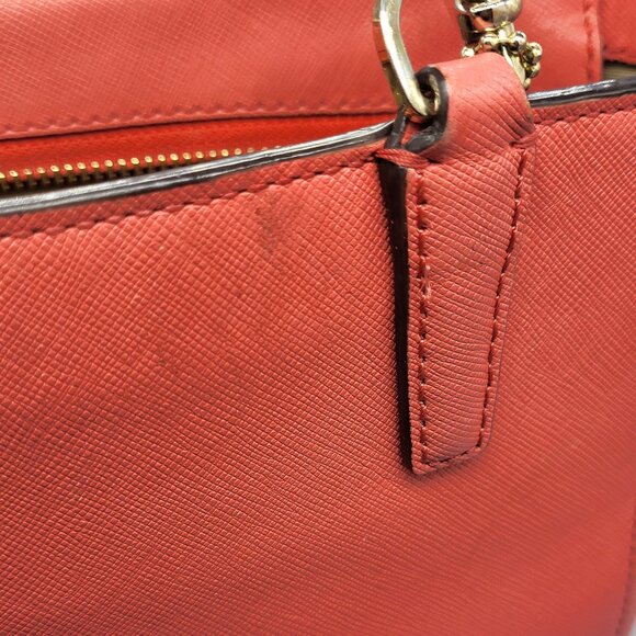 COACH MADISON MINI NORTH/SOUTH TOTE IN SAFFIANO LEATHER LOVE RED - Picture 15 of 16